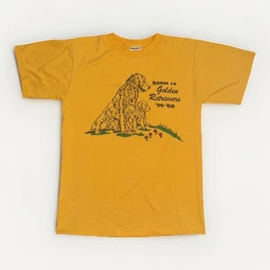 Vintage Golden Retriever 90s Graphic T-Shirt Yellow Small 16x22 Dog Animal USA - Picture 1 of 5