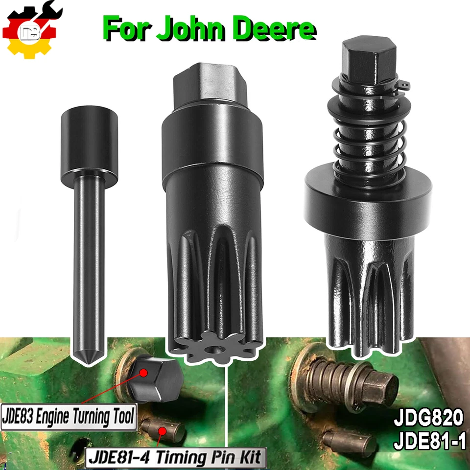 FÜR JOHN DEERE Engine Turning Tool & Timing Pin Kit Alt JDE83 JDE81-4 for John Deere 3179 4239