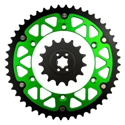 Piñón delantero trasero 15-48T para Kawasaki KX125 1985-1993 KDX200 1983 Foto 1 de 3