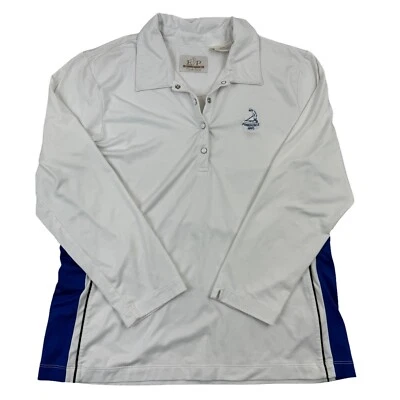 EP Pro Tour Tech PINEHURST 1895 Long Sleeve Polo Shirt Snap Neck Size M Stretch - Image 1 of 4