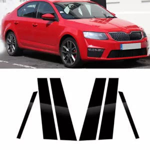 6Pcs Fit For Skoda Octavia Mk3 5E 2014-2019 Pillar Posts Window Decal Cover Trim - Picture 1 of 21