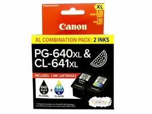 2 Canon PG640XL CL641XL Genuine Ink Cartridges PIXMA MG2160 MG3160 MG3650 large - Picture 1 of 2