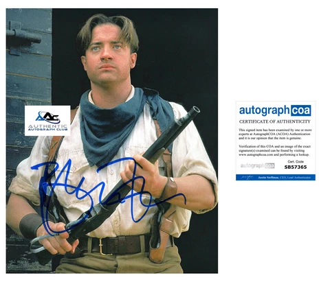 BRENDAN FRASER AUTOGRAPH SIGNED 8X10 PHOTO THE MUMMY ACOA Cover