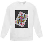 'Queen Of Hearts Card' Kid's Sweatshirt / Sweater / Jumper (KW107849)