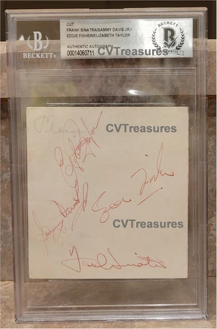 RARE Signed Autographs Signature Frank Sinatra, Sammy Davis Jr, Elizabeth Taylor Cover