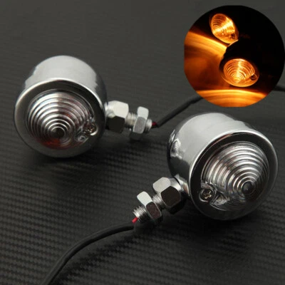 2pcs Turn Signals Blinkers Lights For Kawasaki Vulcan VN 2000 1700 1600 1500 900 - Image 1 of 4