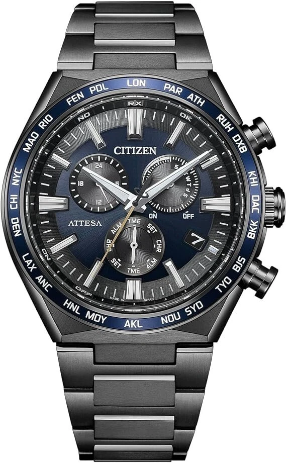 CITIZEN ATTESA BY1006-62E Moon Phase Titanium Eco-Drive Radio Solar Watch 41.5mm