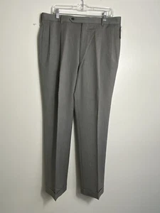 NAUTICA Mens Pleated Dress Pants Cashmere Wool 36x32 Business Career Slacks Gray - Picture 1 of 10