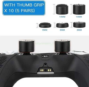 Silicone Skin Case Cover and 10 Grip Caps For Sony PS5 Controller - Picture 1 of 4