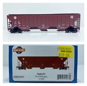 HO ATHEARN READY TO ROLL ATH15537 317090 PS 4740 HOPPER SANTA FE - Picture 1 of 7