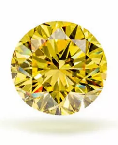 3ct Carat Yellow Lab Diamond: rare Canary Diamond 10mm & Stud Earrings - Picture 1 of 8