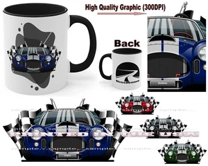 Taza de café coche de carreras DigiRods de colección motor AC Shelby Cobra 427 dibujos animados - Imagen 1 de 4