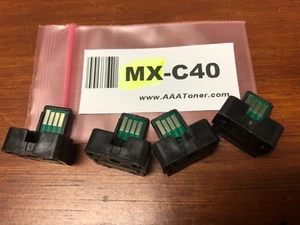 4 Toner Chip for Sharp (MX-C40) MX-C311 C312 C401 C402 C400P C402SC Refill - MX - Picture 1 of 2