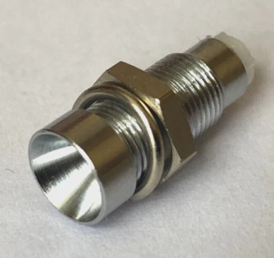 2pcs LED Holder for Ø3mm THT, LED Inside Reflector, Cylindrical, Chrome, SMZ1069 - Image 1 of 4