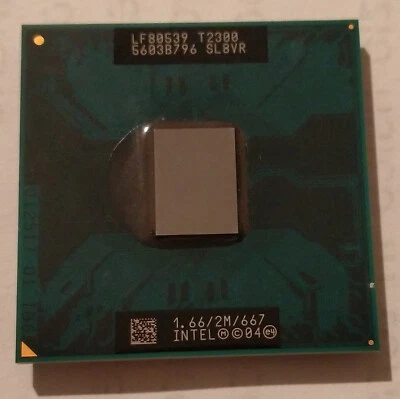 Intel Core Duo T2300 Dual Core SL8VR 1.66GHz 667MHz Socket M mPGA478 - Immagine 1 di 2