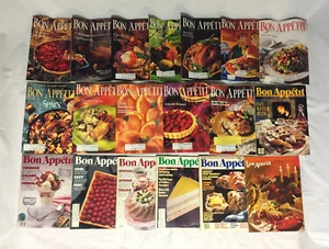Lot of 19 Vintage Bon Appetit Magazines 1971 - 1992 Food / Cooking / recipes - Picture 1 of 2