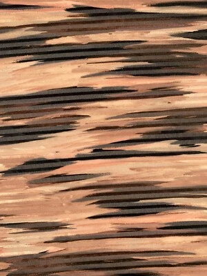 Tela de costura abstracta de gasa a rayas satinadas de poliéster con estampado de leopardo Foto 1 de 3