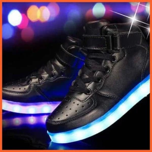 Led Sneakers Black 7 Led Light Colors - Picture 1 of 6