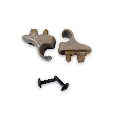 2000-2006 Nissan Sentra Sun Visor Mount Hook Clip Set Pair Brown W/ Screws - Image 1 of 4