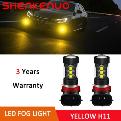 Kit de bombillas antiniebla LED H11 amarillas para BMW 320i 328i 335i 525i 528i 535i xDrive Foto 1 de 4