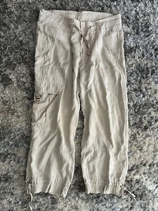 Banana Moon Capris 100% Tensel Sz M Ivory - Picture 1 of 6