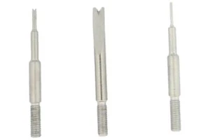 BERGEON 3 Einsätze für Federstegwerkzeug 6767  Ersatzgabel 1,2 mm + 3 mm, Dorn  - Bild 1 von 1