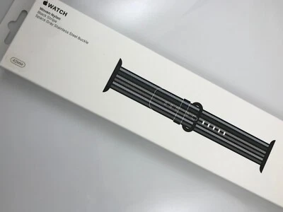 Original Apple Watch Woven NYLON Band 42MM 44MM 45MM S10 46MM 49MM Black stripe - Image 1 of 4