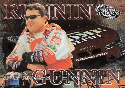 2001 Press Pass NASCAR Racing Trackside Runnin' & Gunnin' #RG7 Tony Stewart - Image 1 of 3