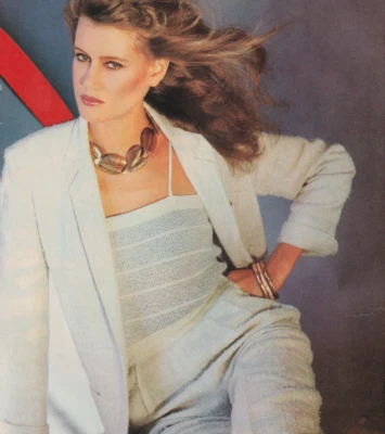 Maquillaje sexy modelo anuncio impreso Bonwit Teller 1980 Foto 1 de 2