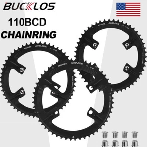 Plato de bicicleta individual 50/52/53T 110 BCD 4 pernos para Dura-Ace/Ultegra Shimano - Imagen 1 de 11