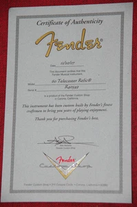 Fender 60 Telecaster Relic USA Zertifikat=original certificate! - Bild 1 von 4