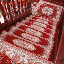 Elegant Floral Self-adhesive Stairs Carpet Non-Slip Floor Area Rugs Stair Treads