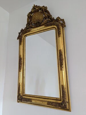 Large Gilded French Mirror 24 Carat Gold. Germans know it as Gilded Biedermeier - Image 1 of 4