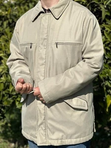 Luxury Canali Wind Rain Protection Leather Royal Trench Coat Jacket Size 52 - Picture 1 of 23