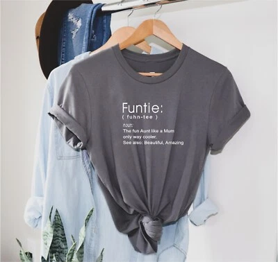 Funtie T Shirt Funny Auntie T-shirt Best Aunt Top Gift For Auntie Definition Top