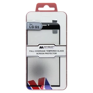 MyBat Full Coverage Tempered Glass Screen Protector for LG G5 - Black Edges - Picture 1 of 2