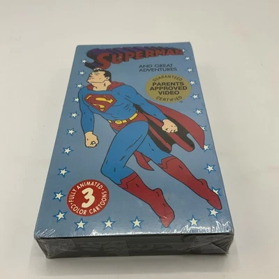 Superman And Great Adventures VHS Animated Cartoons Rare New Sealed - Image 1 of 4