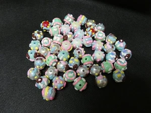 50pcs plastic Beads for jewellery making multi-coloured size as per pics (R0058) - Picture 1 of 4