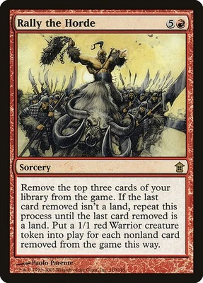 (1x) RALLY THE HORDE - Saviors of Kamigawa – MTG Magic the Gathering Card - Image 1 of 4