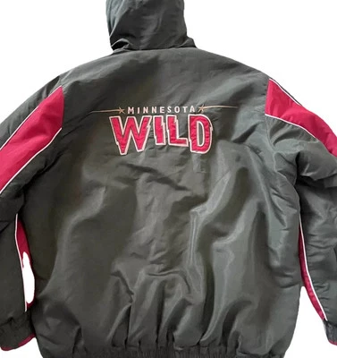 Minnesota Wild Men’s Winter Jacket Embroidered 00s LOGO Large Full Zip Y2K - Image 1 of 4