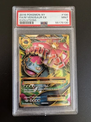 2016 Mega Venusaur EX PSA 9 – XY Evolutions 100/108 Full Art Ultra Rare Pokémon - Image 1 of 2