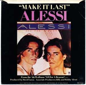 ALESSI - ALL FOR A REASON - A&M 2025 - 45 Record VG+ - Imagen 1 de 4