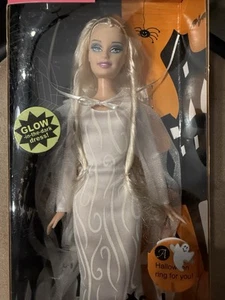 Halloween Ghoul Ghost Costume Barbie, Glow In dark Dress Vintage New - Picture 1 of 7