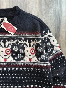 Damen Limited Edition Target Bullseye Hund Strick Weihnachtspullover XL Neu mit Etikett - Bild 1 von 4