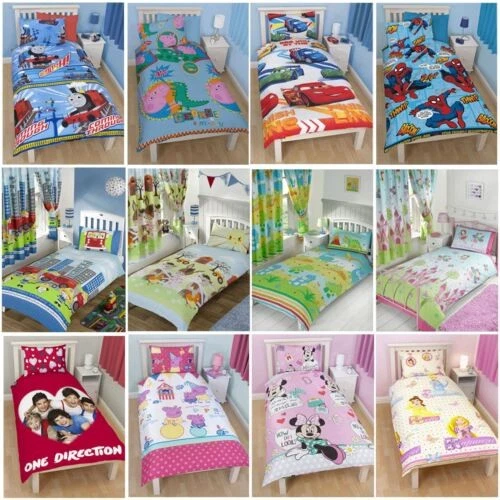 SINGLE DUVET COVER SETS KIDS BEDDING BOYS GIRLS - Image 1 of 1