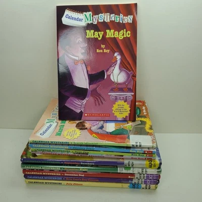 10 BOOK Lot: CALENDAR MYSTERIES By Ron Roy HC & PB Ex Library - Image 1 of 4