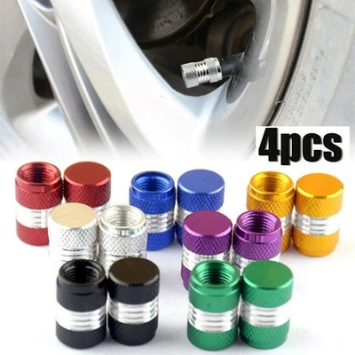 4Pcs Aluminum Car Tire Tyre Rim Wheel Air Valve Stem Dust Cap Cover Accessories - Image 1 of 4