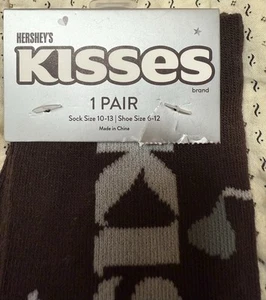 Hershey's Kisses- Brand Theme Socks - New 1 Pair Woman's Size 6 - 10 Licensed π - Picture 1 of 5