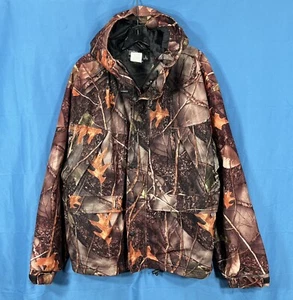 WFS ELEMENT GEAR Burly Camouflage MESH LINED Full-Zip HOODED Hunting JACKET Sz L - Picture 1 of 9