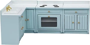 Dollhouse Decoration Accessories, 1:12 Dollhouse Miniature 4 Pcs Wooden Kitchen - Picture 1 of 12